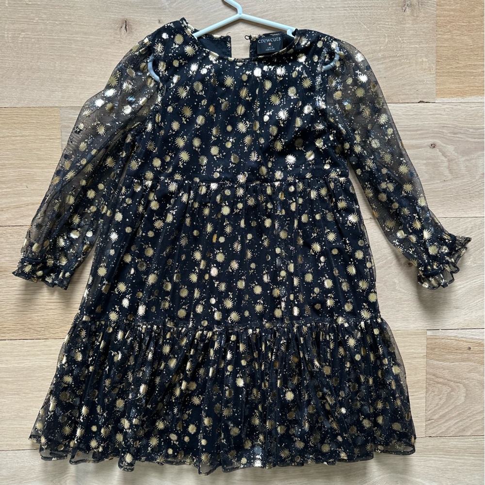Crewcuts Black and Gold Kids Dress